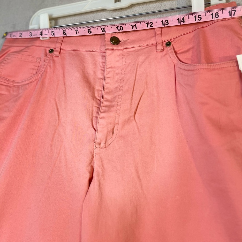 NEW Talbots Coral Color 5 Picket Jeans with Stretch Sz 16 - Picture 5 of 8